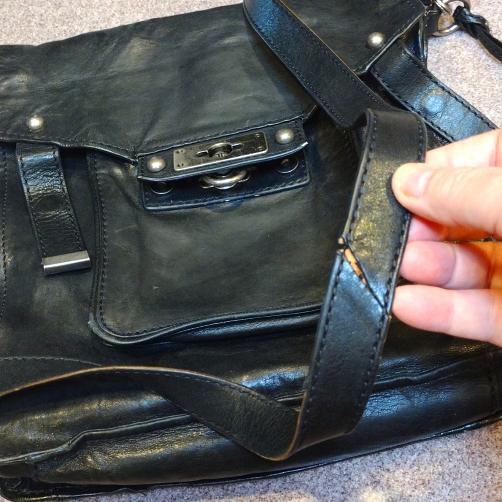 🔥Frye Black Leather Cross Body Bag Purse 💥 - Picture 11 of 16